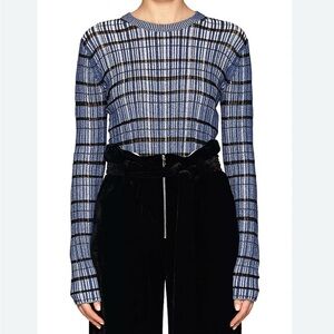 Striped Blue and Black Men's Sweater